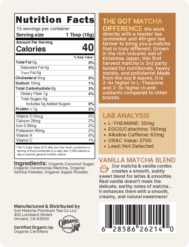 Vanilla Matcha Blend (Formerly Known As 'Caramel-Apple')