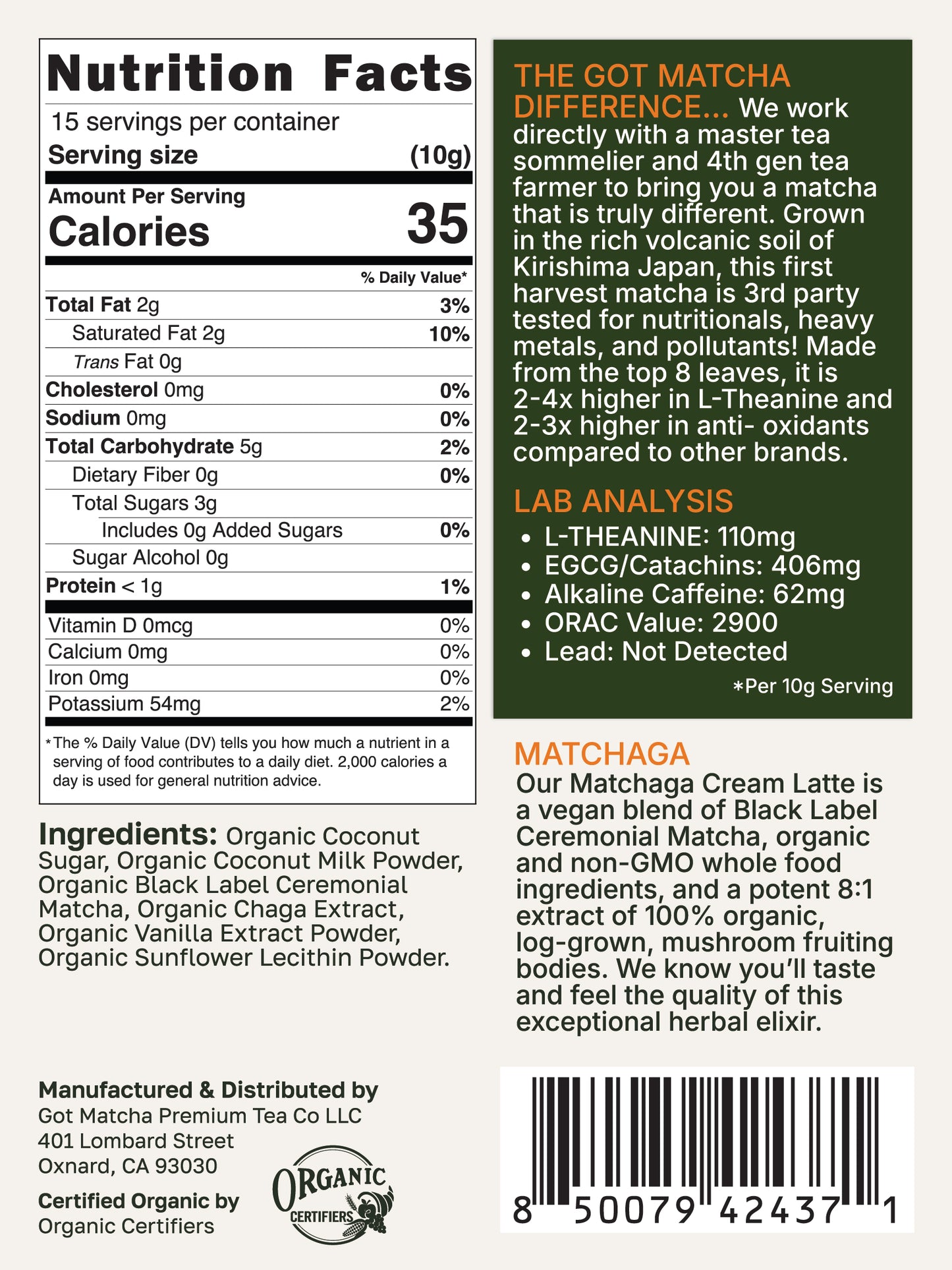 Matchaga Cream Latte