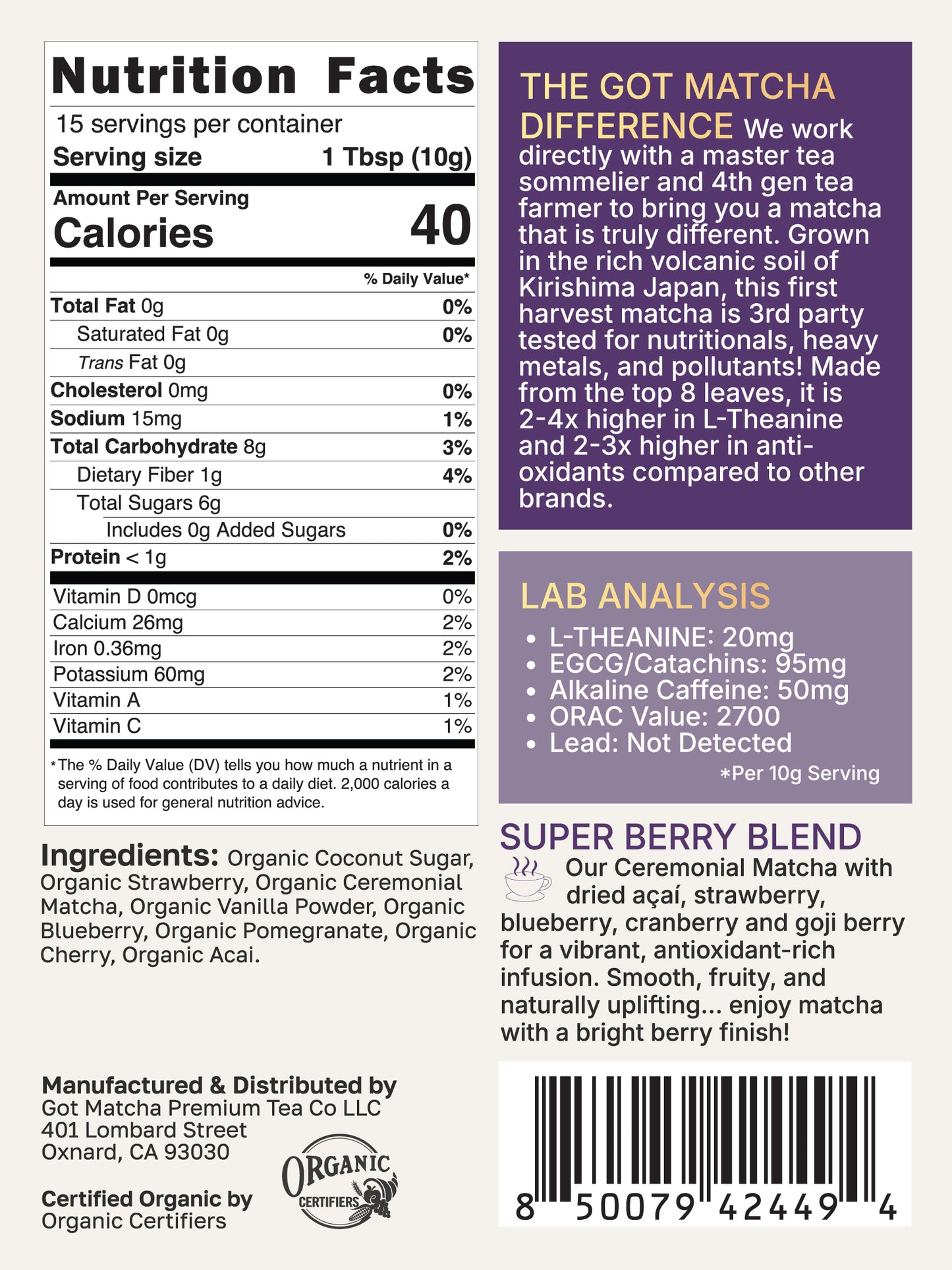 Super Berry Matcha Blend