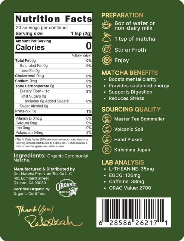 PRE-ORDER (Out of Stock - Expected 9/1/25) Ceremonial Matcha