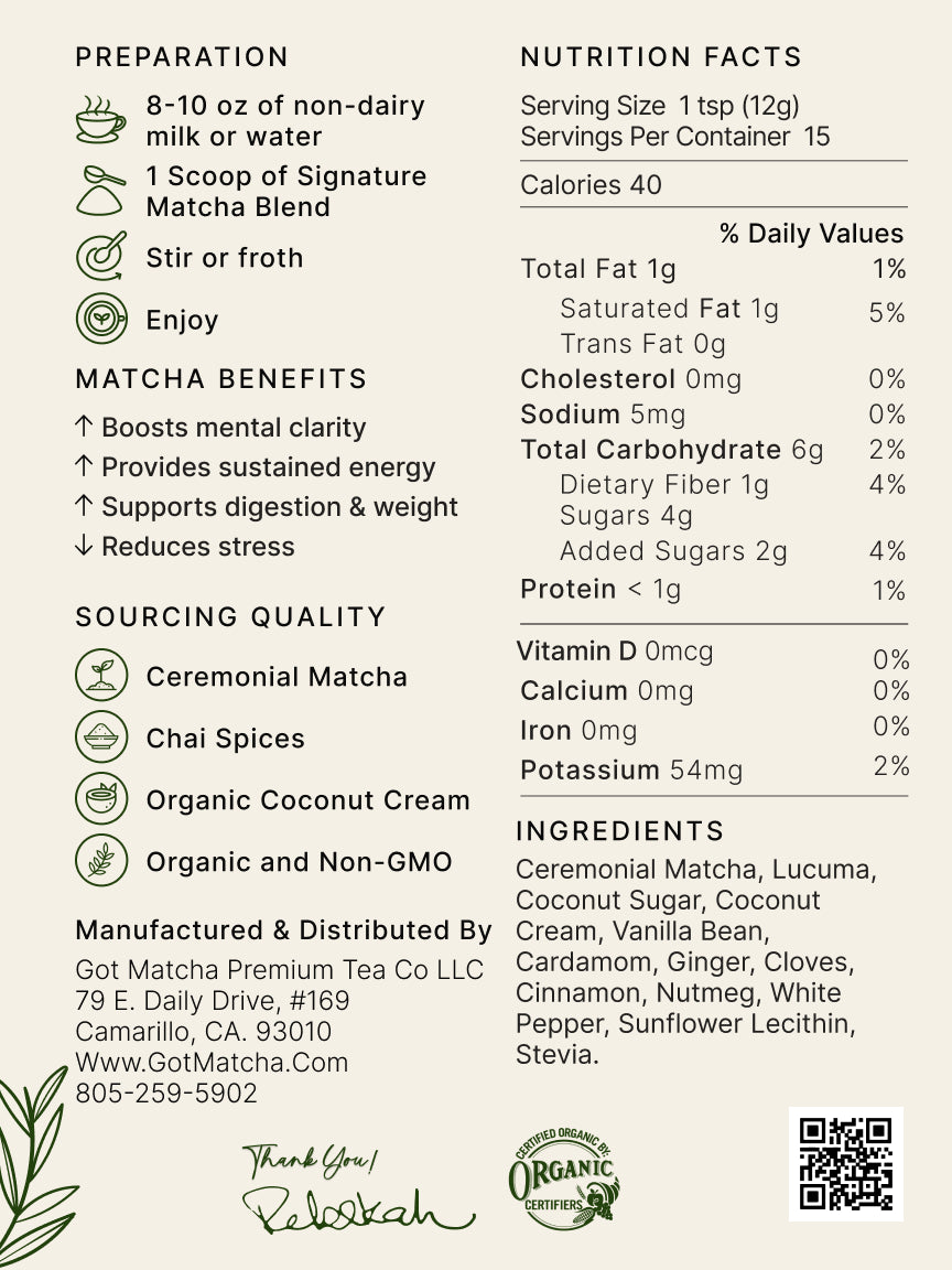 Britt Lightning Matcha Latte Blends
