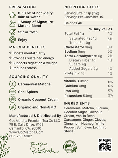 Britt Lightning Matcha Latte Blends