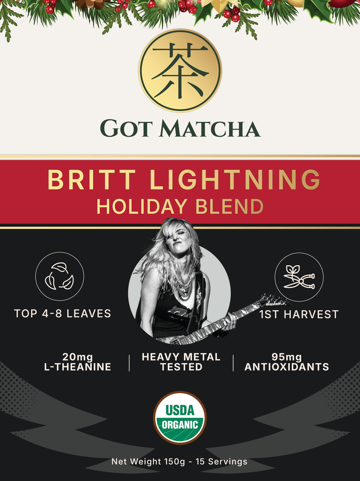 Got Matcha Britt Lightning Matcha Blends — front label