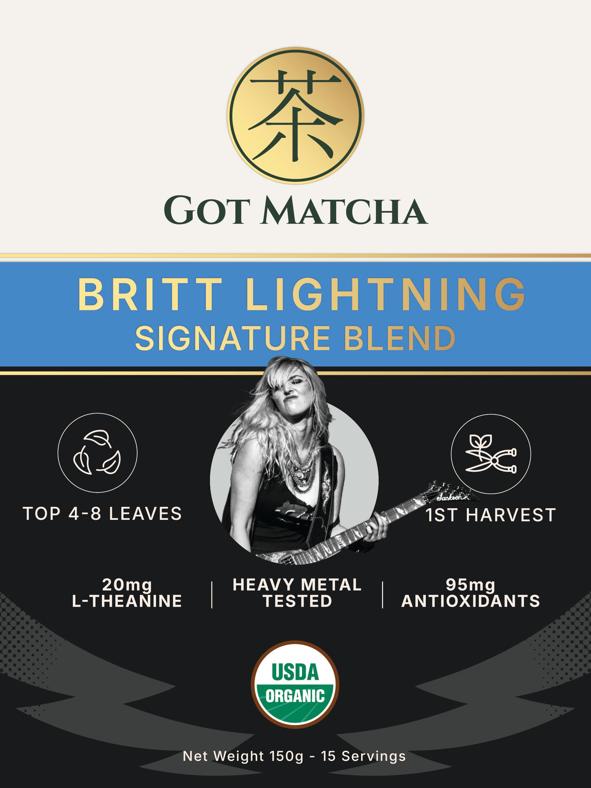 Got Matcha Britt Lightning Matcha Blends — front label