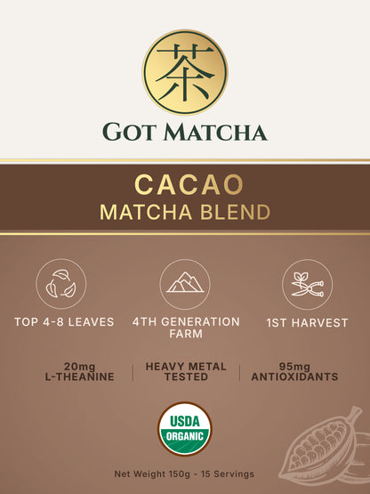 Got Matcha Cacao Matcha Blend — front label