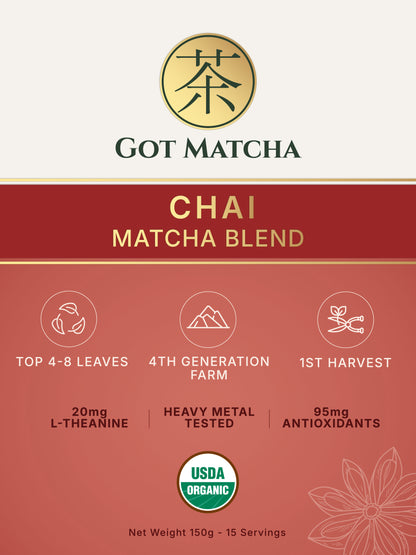 Got Matcha Chai Matcha Blend — front label