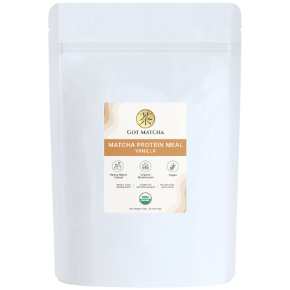 Got Matcha Matcha Protein Meal — front label, 670g resealable pouch