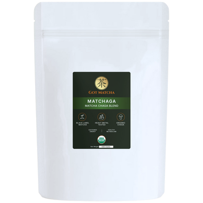 Got Matcha Matchaga — front label, 1000g resealable pouch