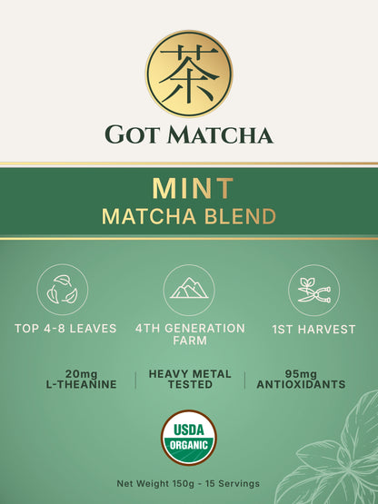 Got Matcha Mint Matcha Blend — front label