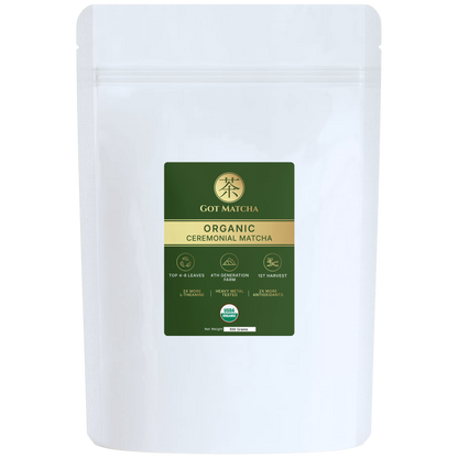 Got Matcha Organic Ceremonial Matcha - Signature Grade — front label, 500g resealable pouch