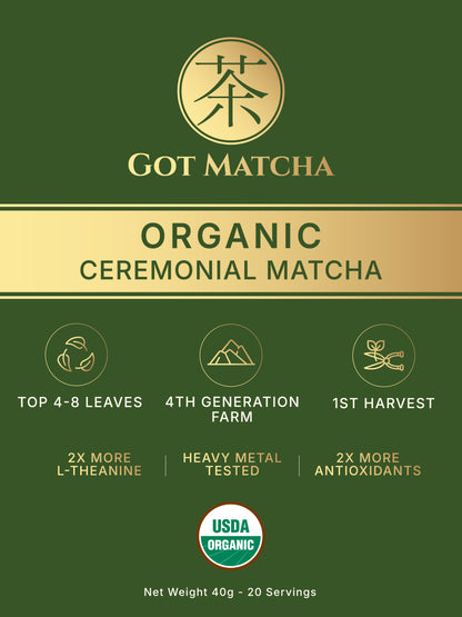 Got Matcha Organic Ceremonial Matcha - Signature Grade — front label