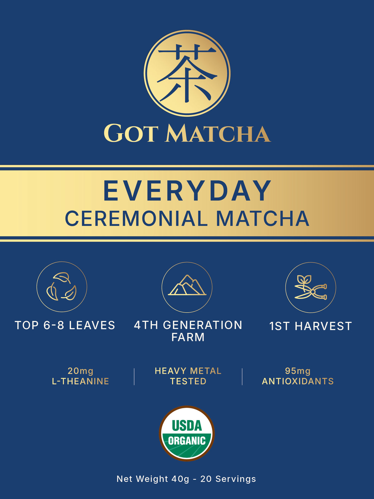 Got Matcha Organic Everyday Matcha — front label
