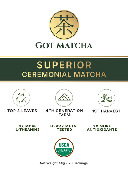 Got Matcha Superior Ceremonial Matcha — front label